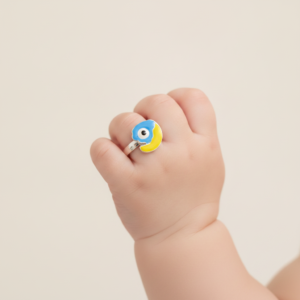 Silver Blue Fish Baby Ring Silver Blue Fish Baby Ring